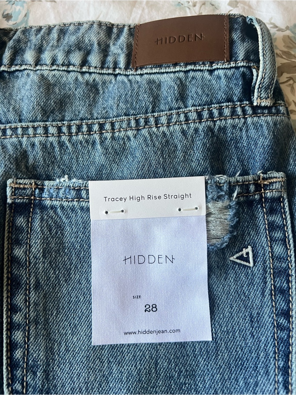 Hidden Jeans. Tracey High Rise Straight Jeans - Light Blue